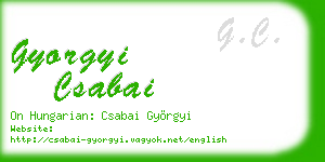gyorgyi csabai business card